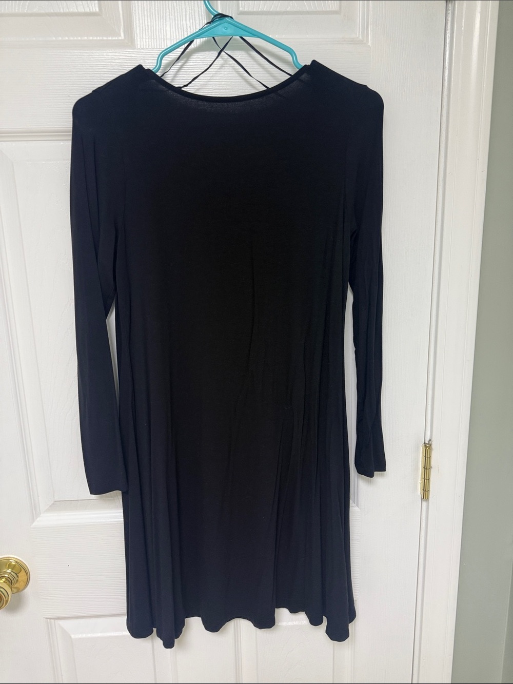 Old Navy Black Long Sleeve Swing Dress